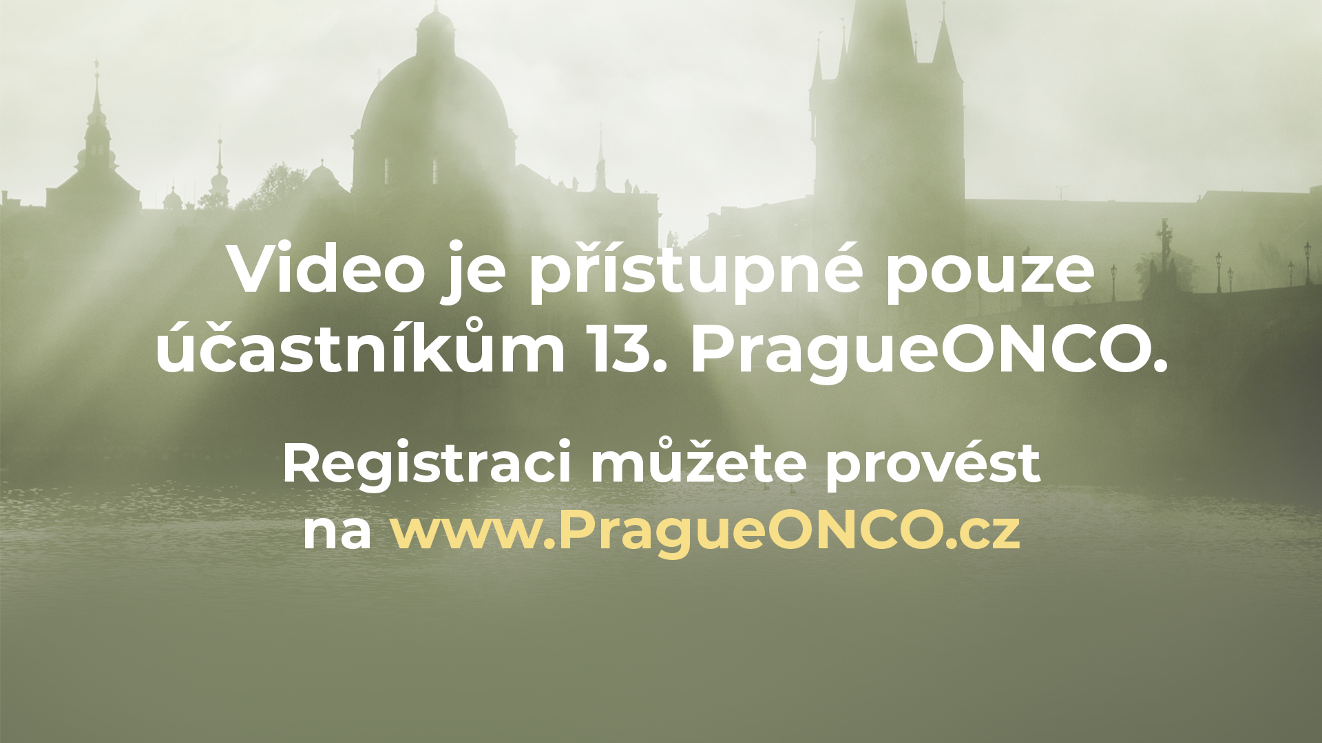 Uživatel není registrován na konferenci PragueONCO22